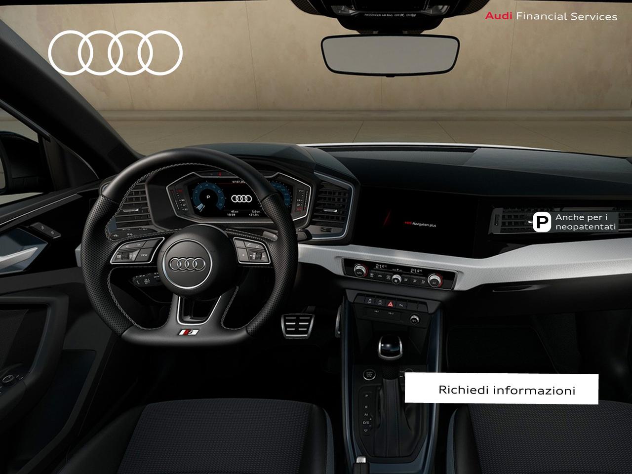 Audi A1 sportback 30 1.0 tfsi identity black 116cv s-tronic