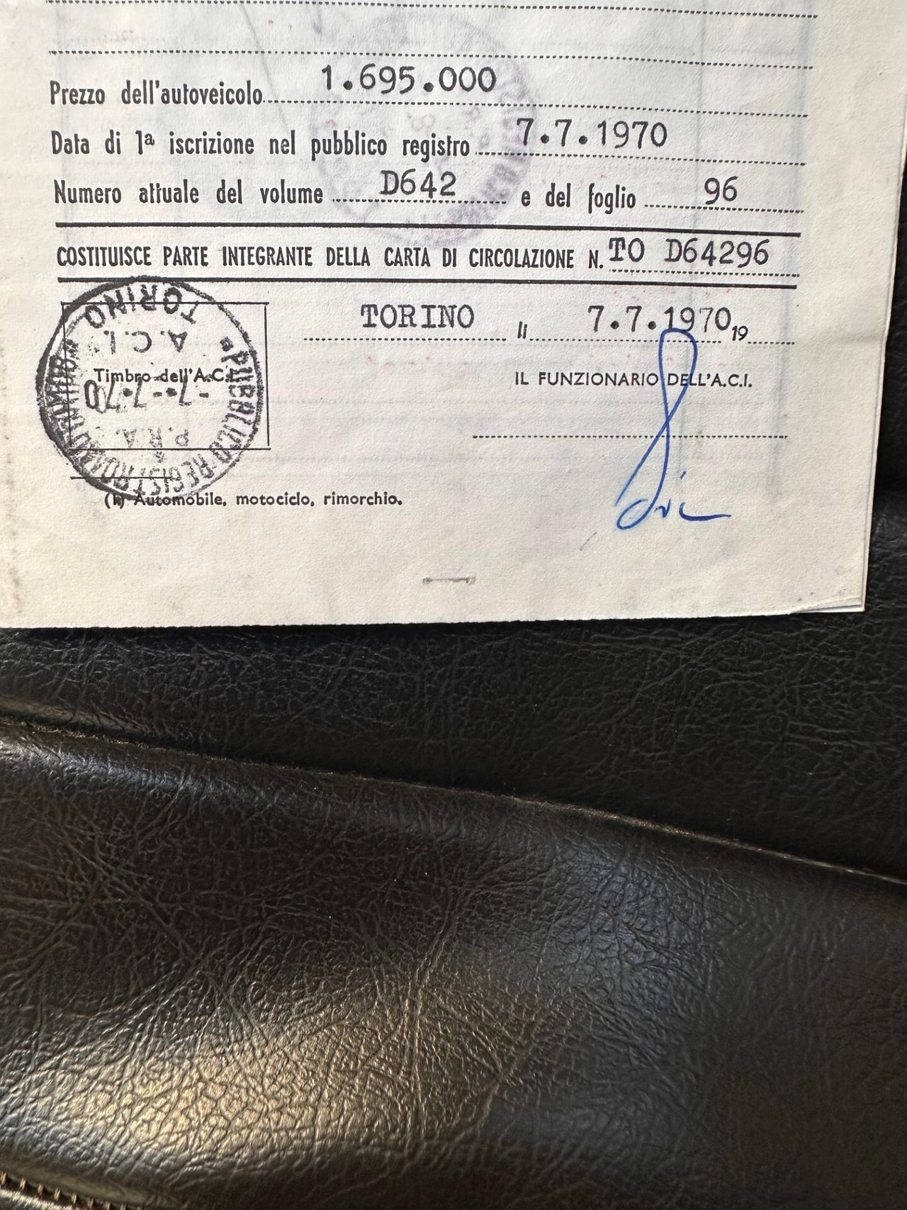 Lancia Fulvia 2 SERIE (INTERNI in PELLE)
