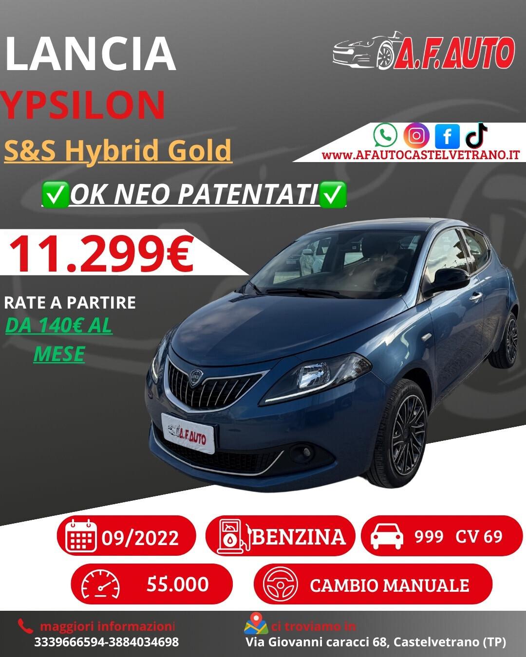 Lancia Ypsilon 1.0 FireFly 5 porte S&S Hybryd Gold