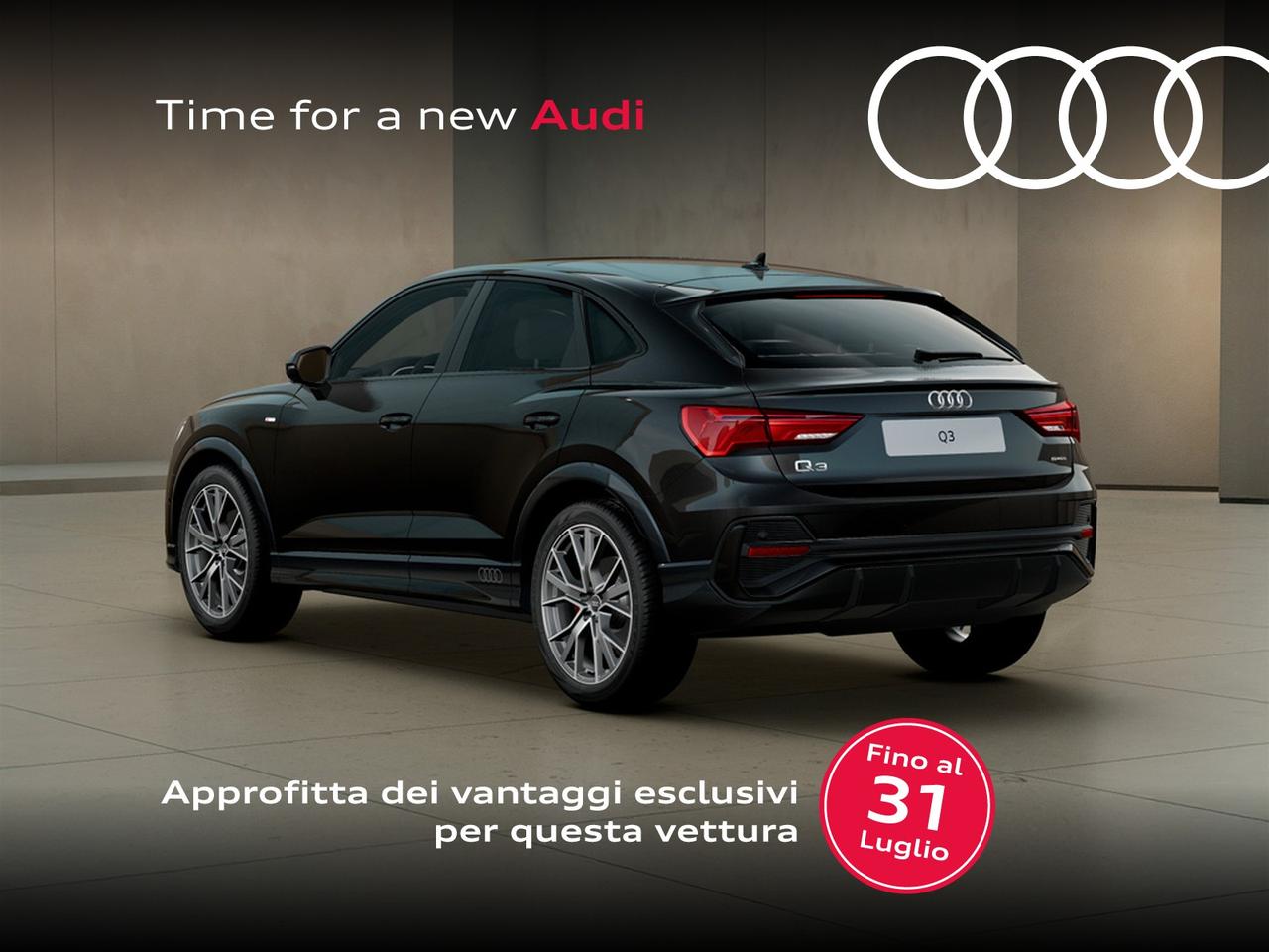 Audi Q3 sportback 40 2.0 tdi identity black quattro 193cv s-tronic