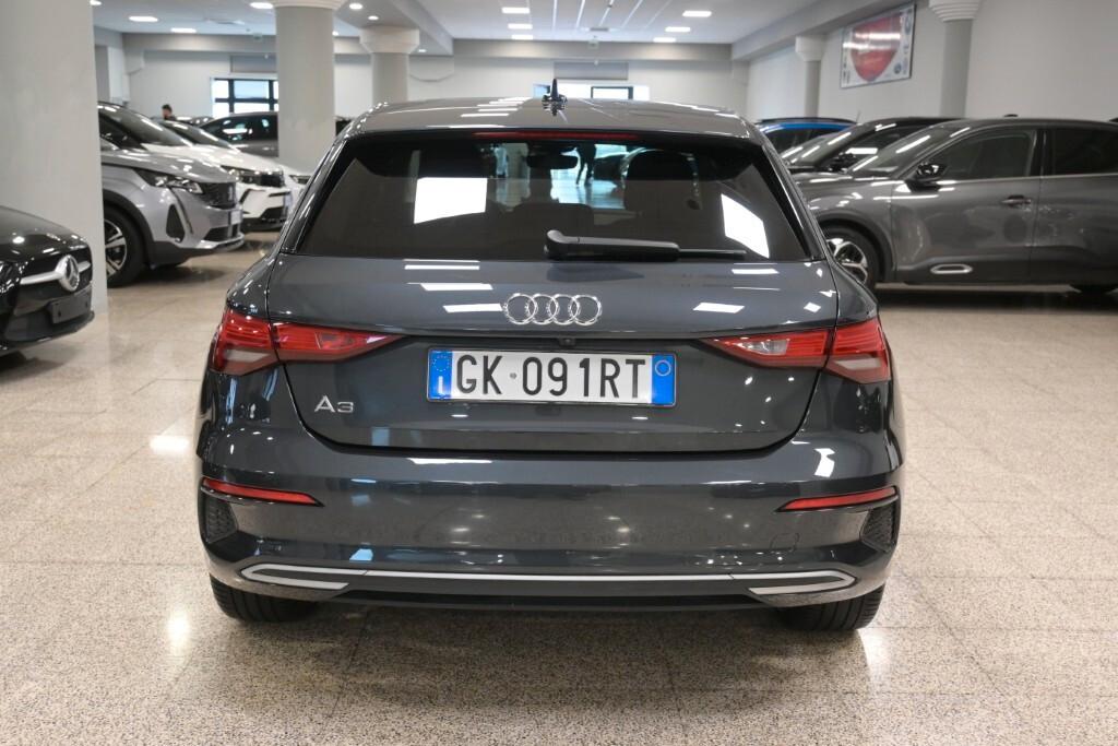 AUDI A3 SPORTBACK 35 TDI 150CV S-TRONIC BUSINESS ADVANCED ( FARI LED - VIRTUAL COCKPIT - ADAPTIVE CRUISE - CLIMA BIZONA - NAVI - MIRROR - SENSORI POST. - TELECAMERA POST. - CERCHI 18 )