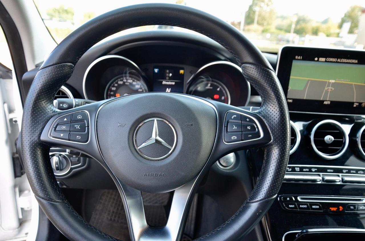 MERCEDES-BENZ C220d SW PREMIUM 170cv AUTO, UFF ITALIANA, EURO 6B, FULL LED, NAVI, PELLE, PERMUTE