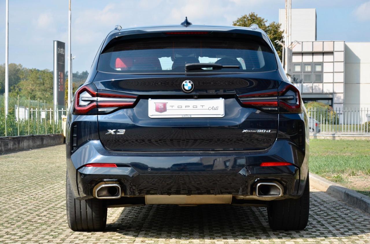 BMW X3 XDRIVE30d MHEV MILD HYBRID 48V MSPORT 249cv AUTO, GARANZIA BMW 3/2027, PACK SERVICE, UFF ITALIANA, EURO 6D, TETTO, FULL LED, RETROCAMERA, PERMUTE