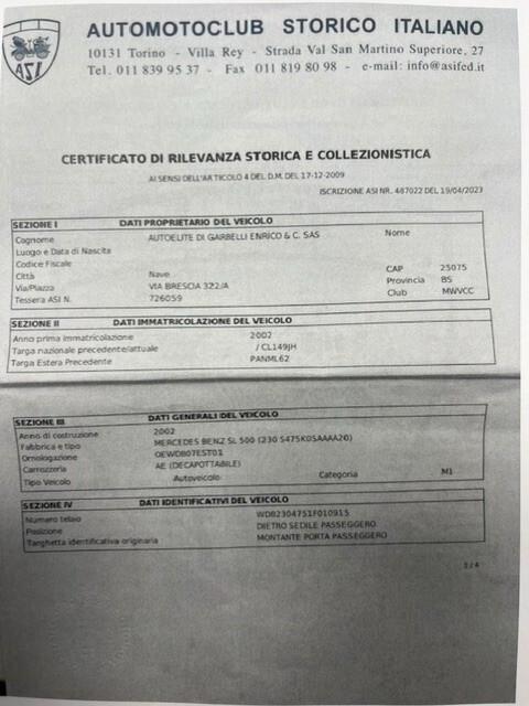 Mercedes-benz SL 500 V8 - ASI ABC E CAPOTE REVISIONATI