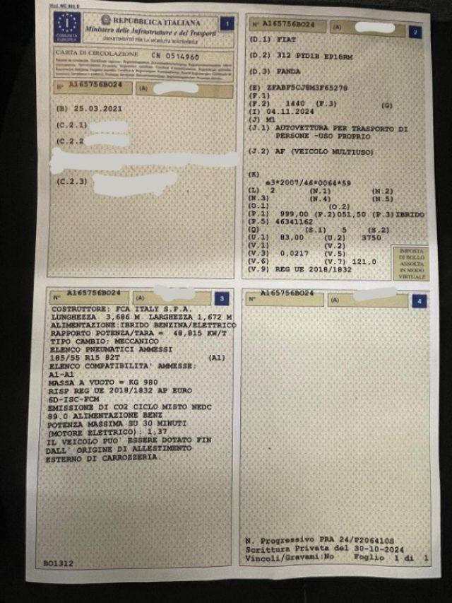 FIAT Panda 1.0 FireFly S&S Hybrid City Life