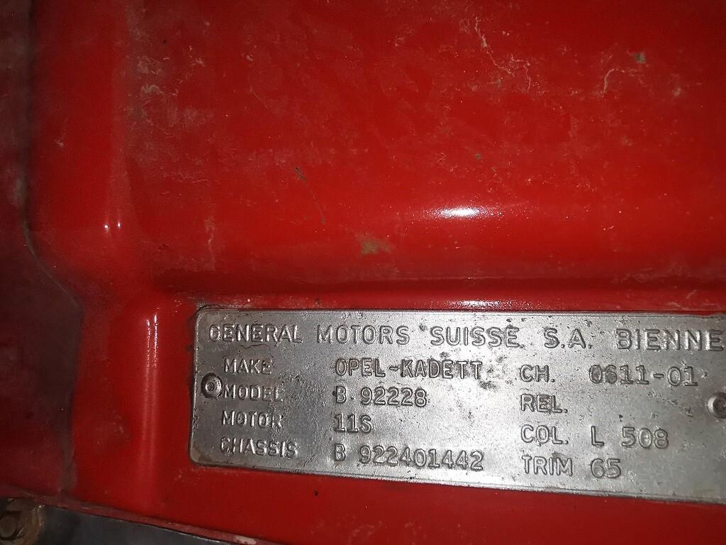 Opel Kadett MODEL B 1.1 S