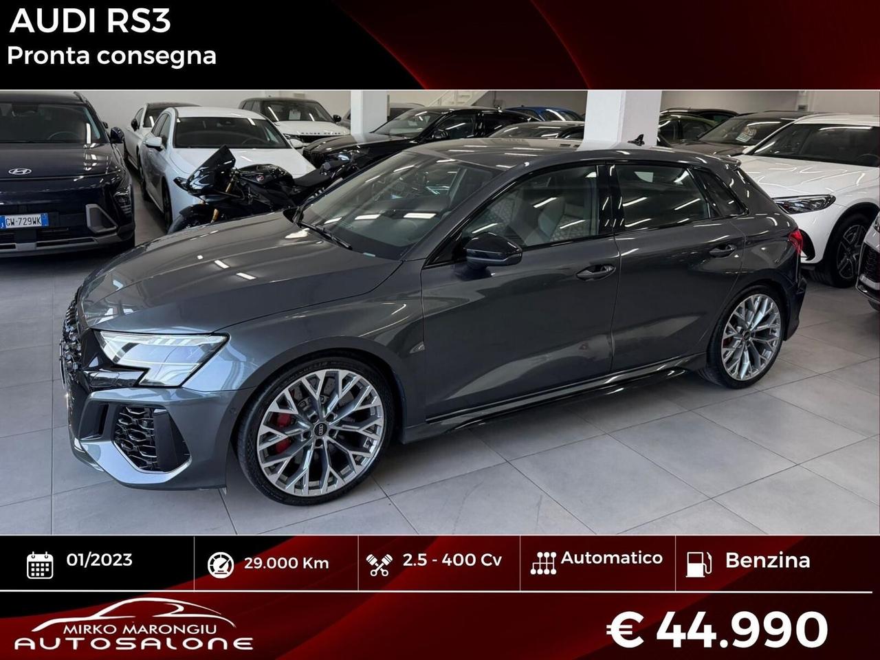 Audi A3 RS 3 SPB TFSI quattro S tronic FINANZIABILE