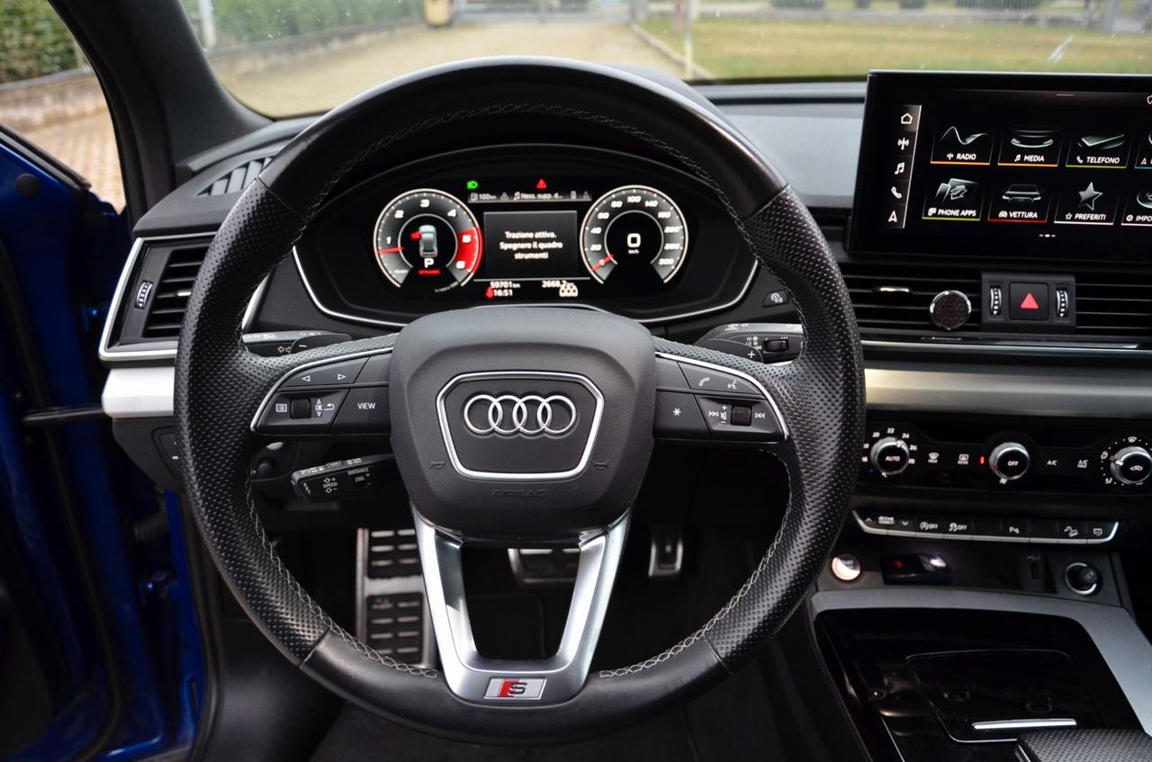AUDI SQ5 SPORTBACK 3.0 TDI MHEV 48V QUATTRO 341cv TIPTRONIC, SERVICE UFF AUDI, EURO 6D, TETTO, FULL LED, NAVI, RETROCAMERA, PELLE, 21", PERMUTE