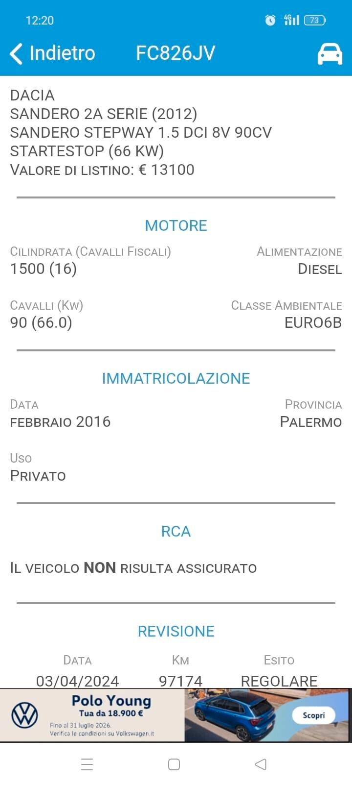 Dacia Sandero Stepway 1.5 dCi 2016 - UNI PROP