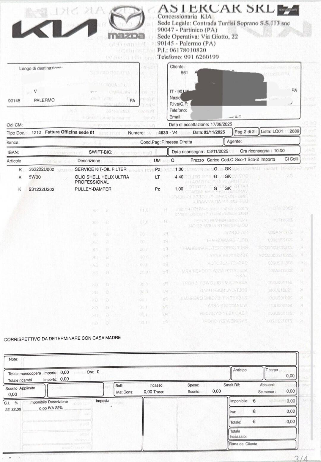 Kia Sportage 1.6Diesel 136cvDynamics(Motore Nuovo)11/2021