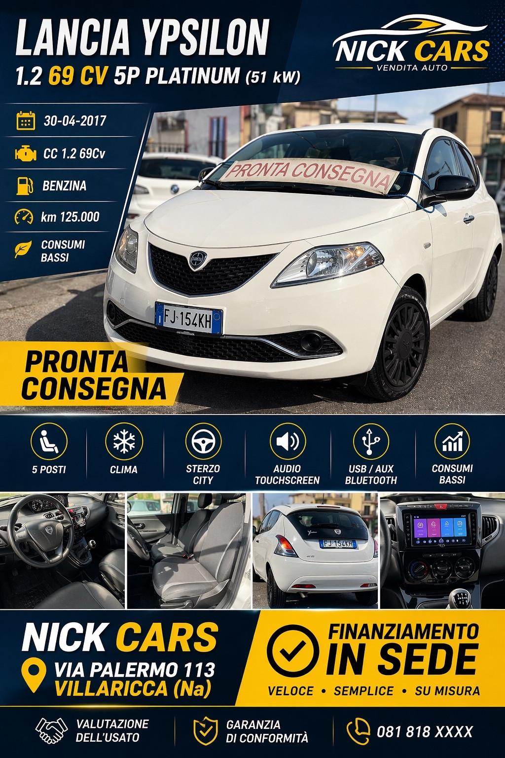 Lancia Ypsilon 1.2 69 CV 5 porte Silver
