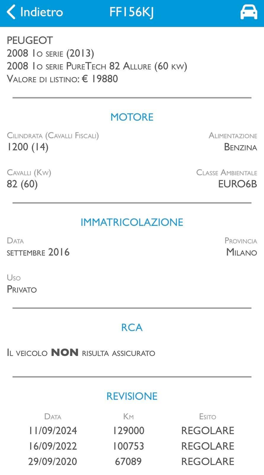 PEUGEOT 2008 1.2 BENZINA-NEOPATENTE