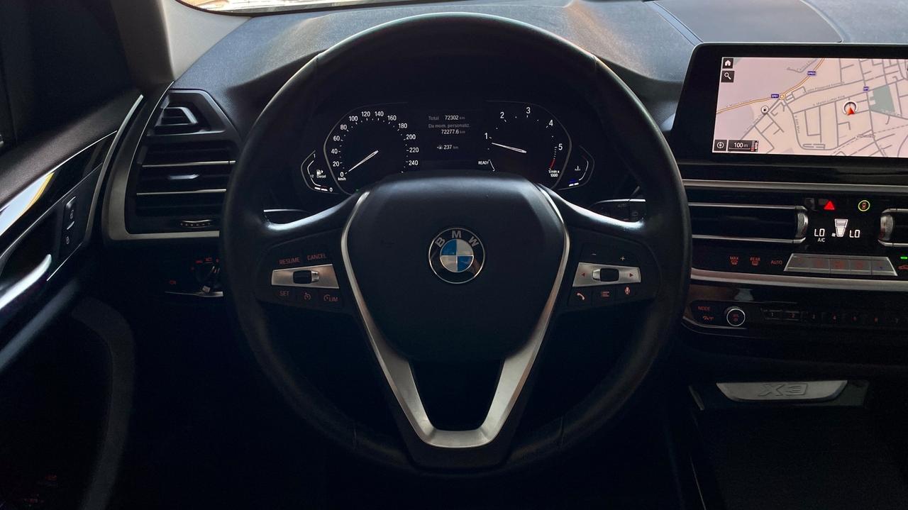 BMW X3 X-DRIVE 20D 48V 2.0 BUSINESS ADVANTAGE 190 CV - FULL LED, PELLE, TELECAMERE 360°