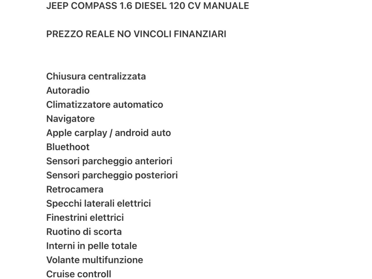 Jeep Compass 1.6 Multijet II 2WD Limited Perfetta