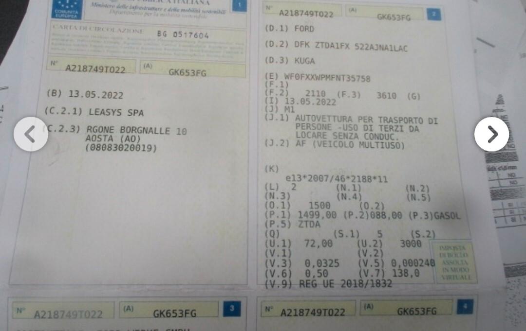 Ford Kuga 1.5 EcoBlue 120 CV 2WD ST-Line - 2022