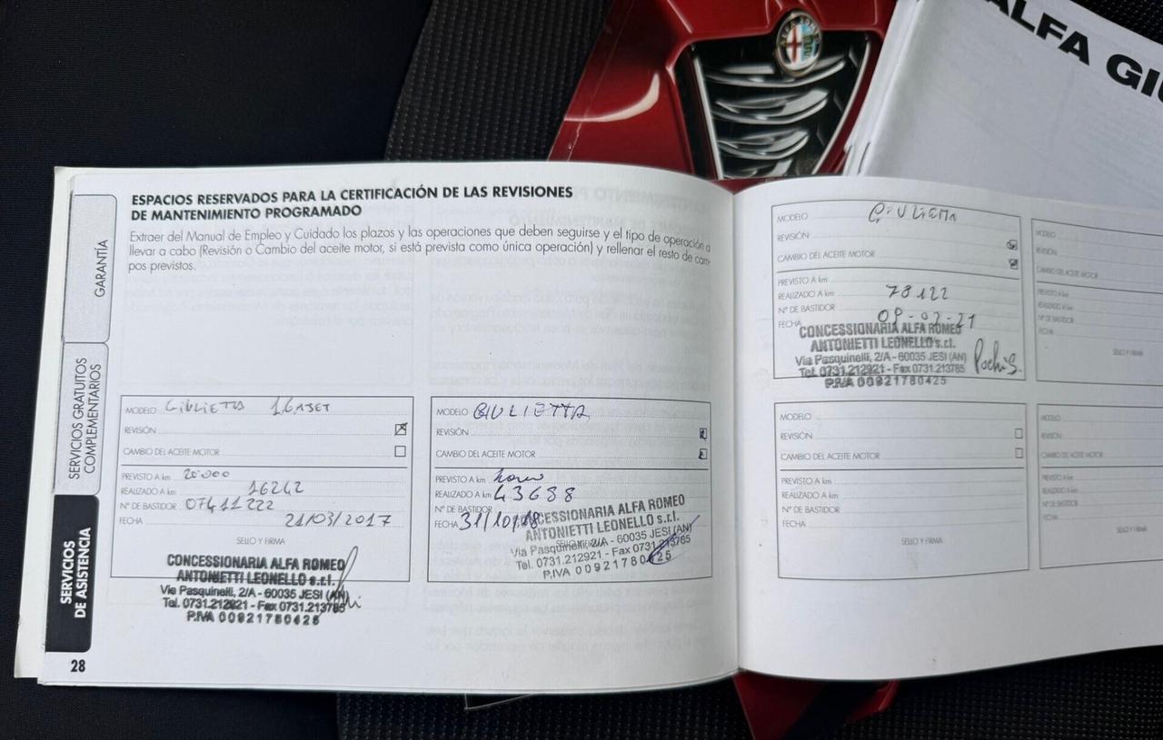 Alfa Giulietta 1.6 JTDm-2 Exclusive EURO6 neopatentati