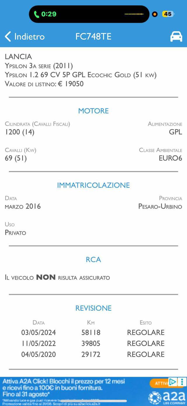 LANCIA Ypsilon 1.2 69 CV 5 porte GPL Ecochic Elefantino