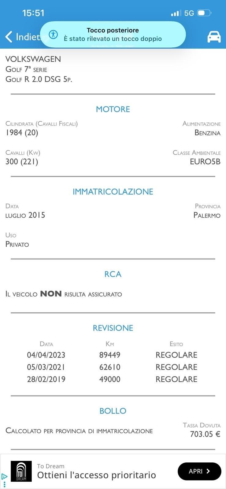 Volkswagen Golf R 2.0 DSG 5p.