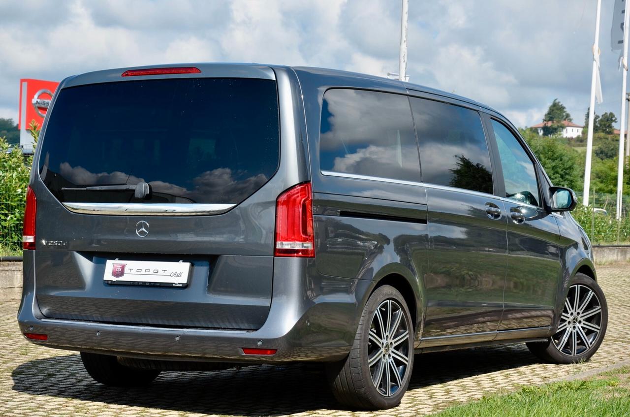 MERCEDES-BENZ V 250d LONG 190cv 9-GTRONIC 7p. TUTTI SERVICE MERCEDES, UFF ITALIANA, EURO 6D, BURMESTER, NAVI, 19", PERMUTE
