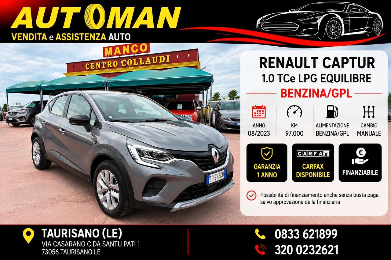 Renault Captur TCe 100 CV GPL Equilibre
