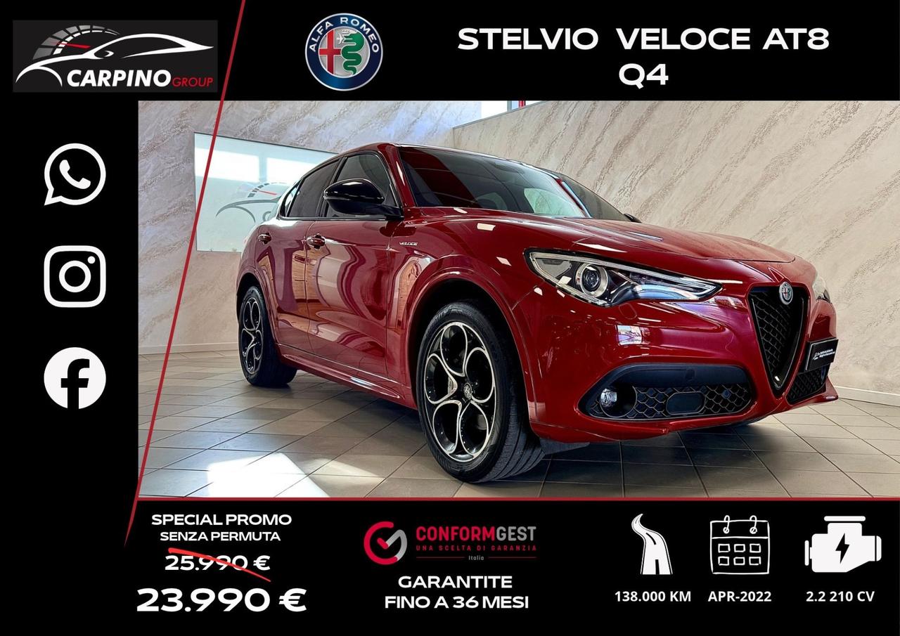 Alfa Romeo Stelvio 2.2 Turbodiesel 210 CV AT8 Q4 Veloce