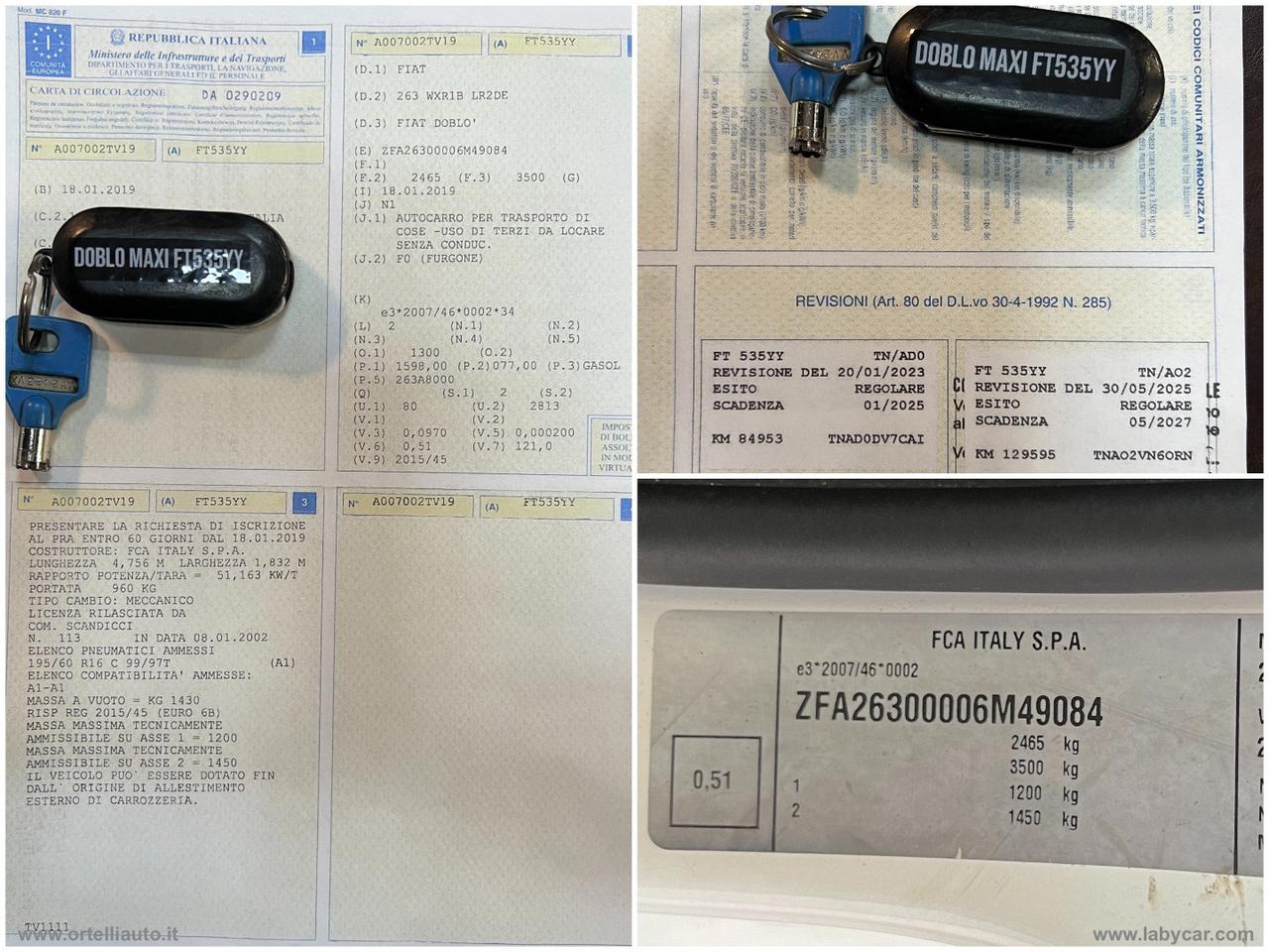 Doblò 1.6MJT 105 PL-TN Cargo Maxi Lam.SX