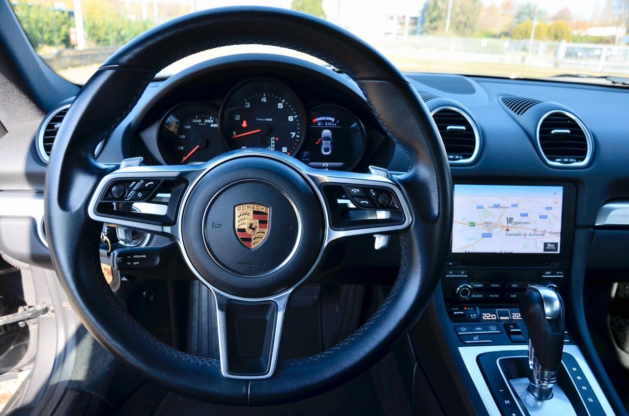 PORSCHE CAYMAN 718 2.0 300cv PDK, ECCELLENTI CONDIZIONI, SERVICE UFF PORSCHE, GRIGIO AGATA, EURO 6B, SCARICO, SOSPENSIONI ADATTIVE, 20", PERMUTE