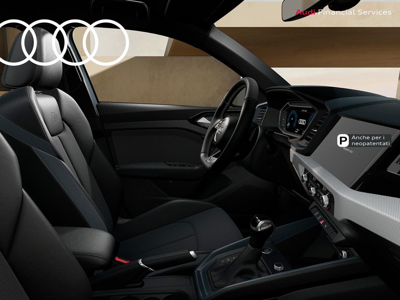 Audi A1 sportback 30 1.0 tfsi identity black 116cv s-tronic