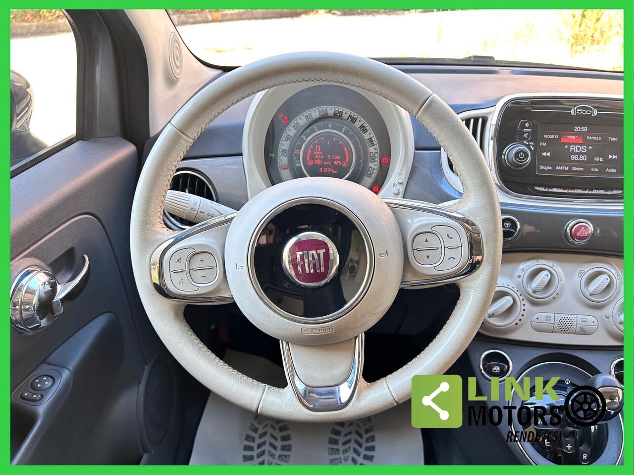 Fiat 500 1.2 Km 31.200 - Pelle Frau - 2016