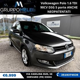 VW Polo 1.6 TDI 90CV AUTOMATICA DSG ANCHE NEOPATENTATI
