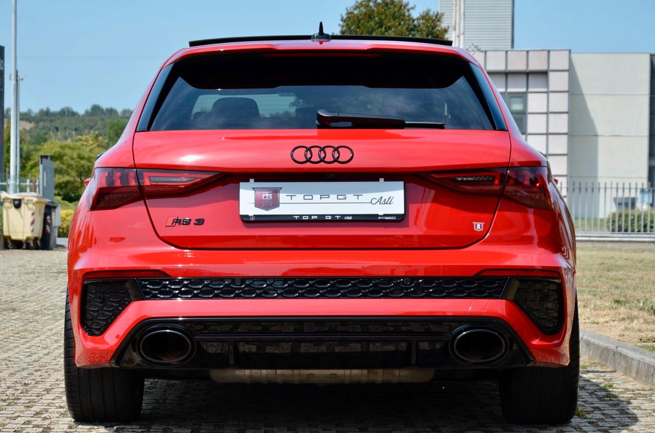 AUDI RS3 SPORTBACK 2.5 TFSI QUATTRO 400cv S-TRONIC, SERVICE AUDI, TETTO, DYNAMIC PACK, SCARICO, MATRIX, BANG & OLUFSEN, PERMUTE