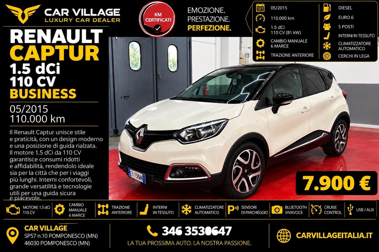 Renault Captur 1.5 dCi 8V 110 CV Start&Stop Energy R-Link
