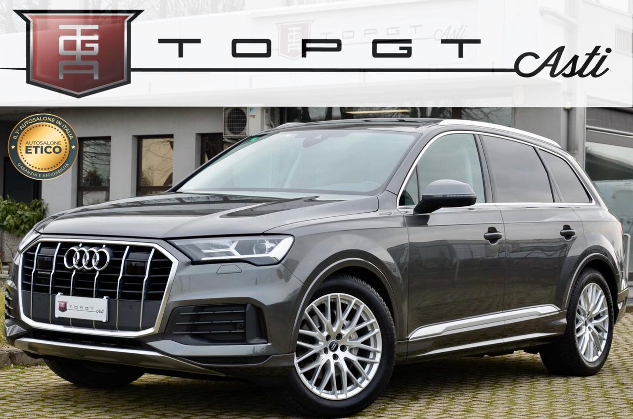 AUDI Q7 50 3.0 TDI MHEV QUATTRO TIPTRONIC 286cv IVA ESPOSTA, GARANZIA UFF AUDI, UNICOPROP, SERVICE UFF AUDI, UFF ITALIANA, EURO 6D, TETTO, HI-FI BANG&OLUFSEN, 20", PERMUTE