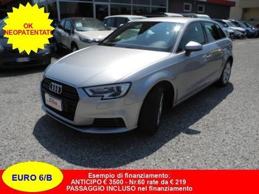 AUDI A3 SPB 1.6 TDI 116cv - OK NEOPATENTATI - "DA VETRINA"