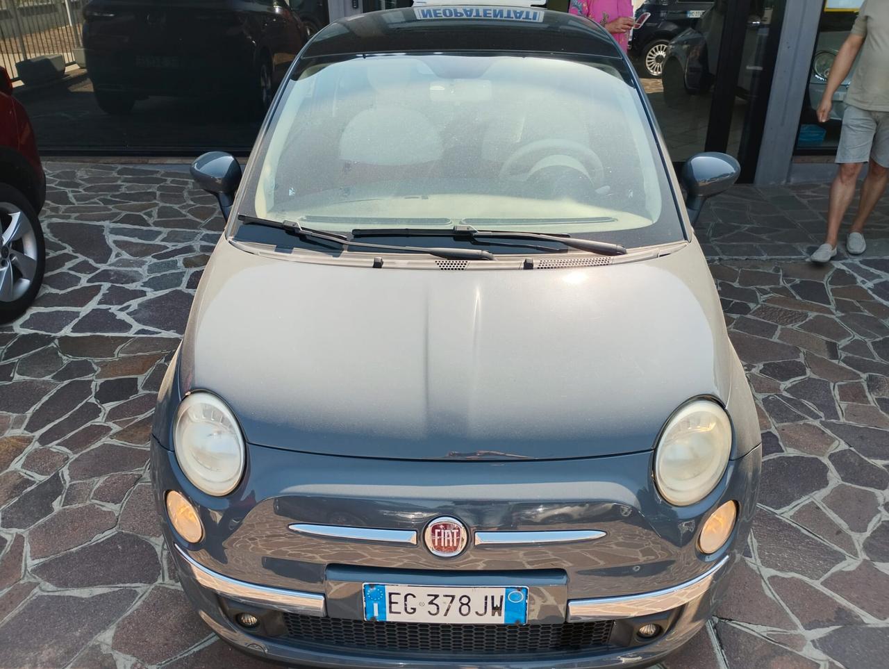 Fiat 500 1.2 Matt Black NEOPATENTATI - TETTO PANORAMICO