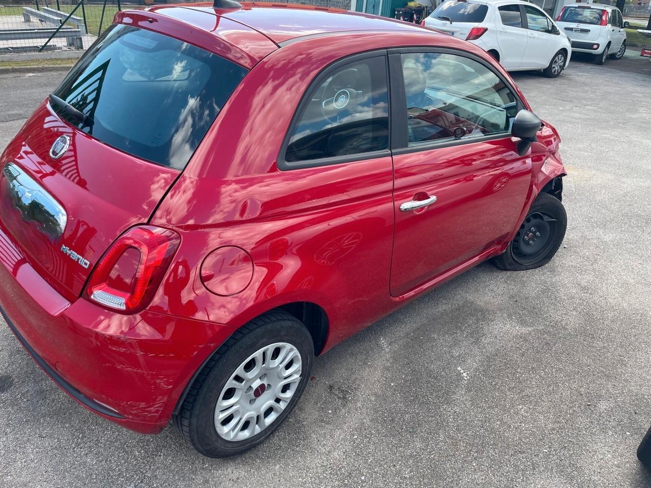 Fiat 500 1.0 Hybrid 2024 6628km sinistrata