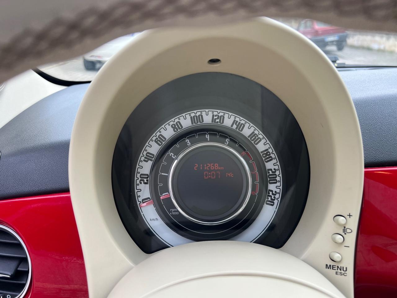 Fiat 500 1.2 benzina 69cv Lounge 2010 tetto