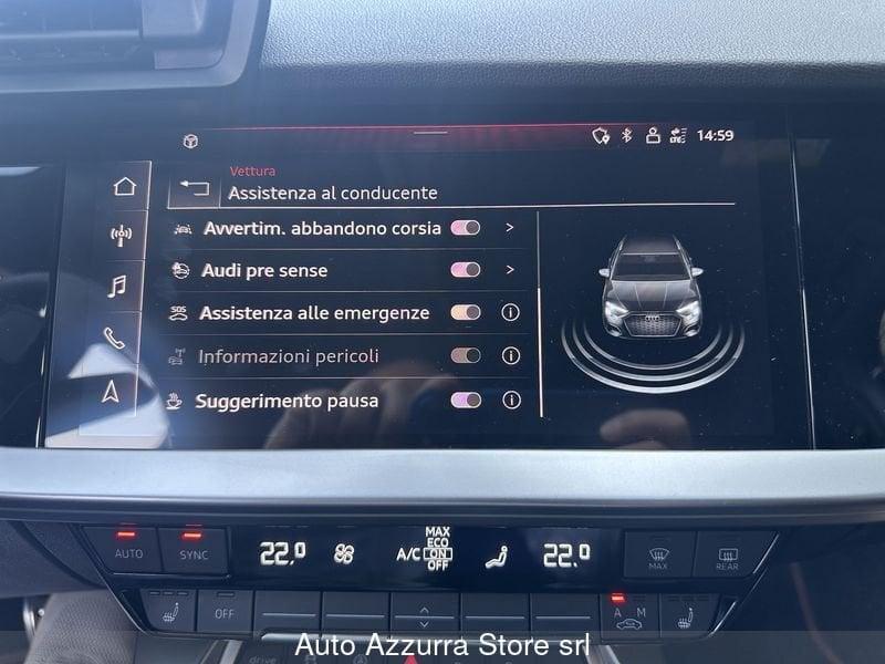 Audi A3 S3 SPB 2.0 TFSI quattro S tronic *19'', MATRIX, NAPPA, ACC, PROMO AZZURRA*