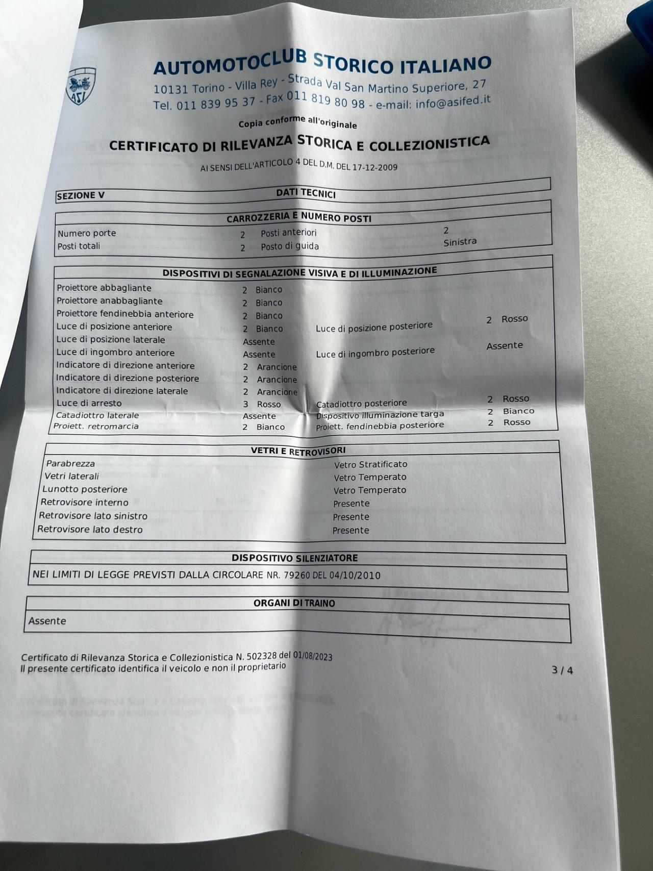 Alfa Romeo GTV Spider 1.8i 16V Twin Spark con certificato di rilevanza storica
