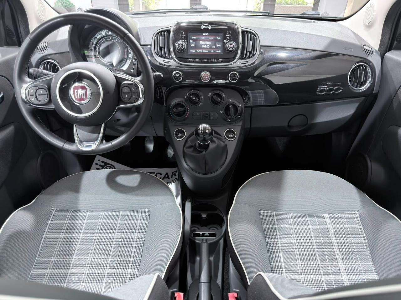FIAT 500 1.2 69CV TETTO PANORAMICO 1PROPRIETARIO