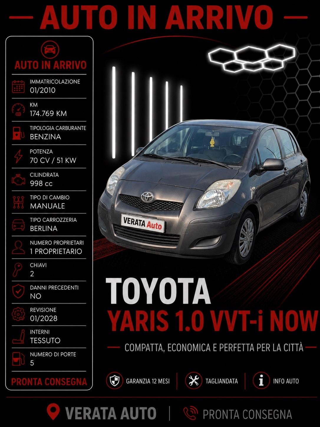 Toyota Yaris 1.0 5 porte Now