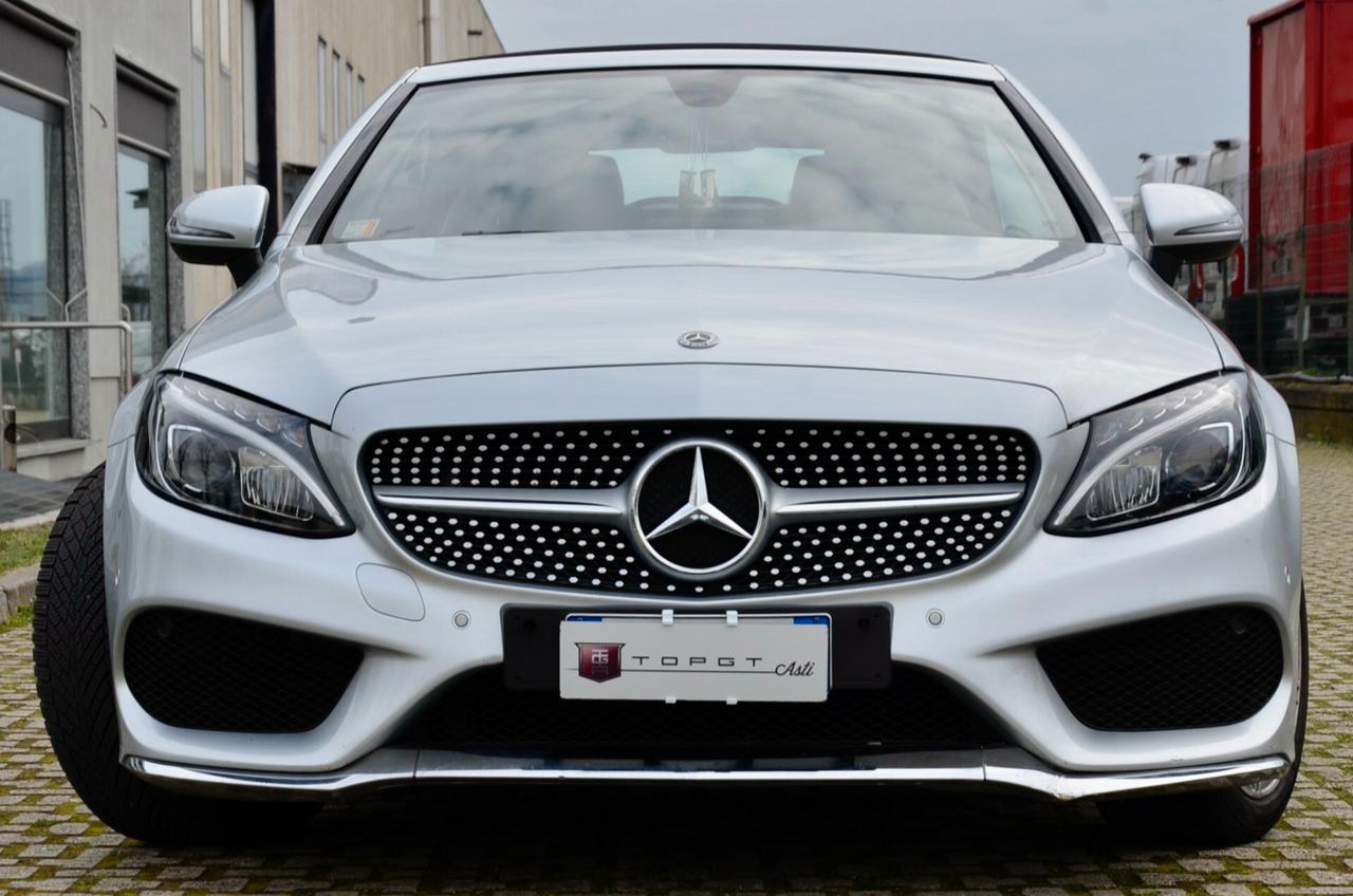 MERCEDES-BENZ CABRIO C 180 PREMIUM AMG 156cv AUTO, SERVICE MERCEDES, NAVI, FRANGIVENTO, PERMUTE