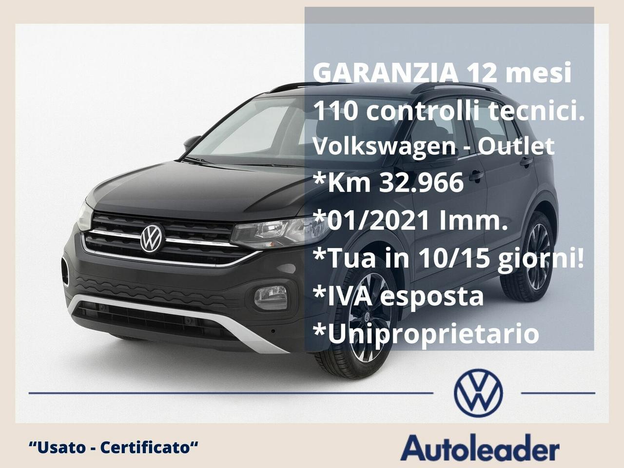 Volkswagen T-Cross 1.0 TSI DSG SOLO 32mila km Life 110 CV