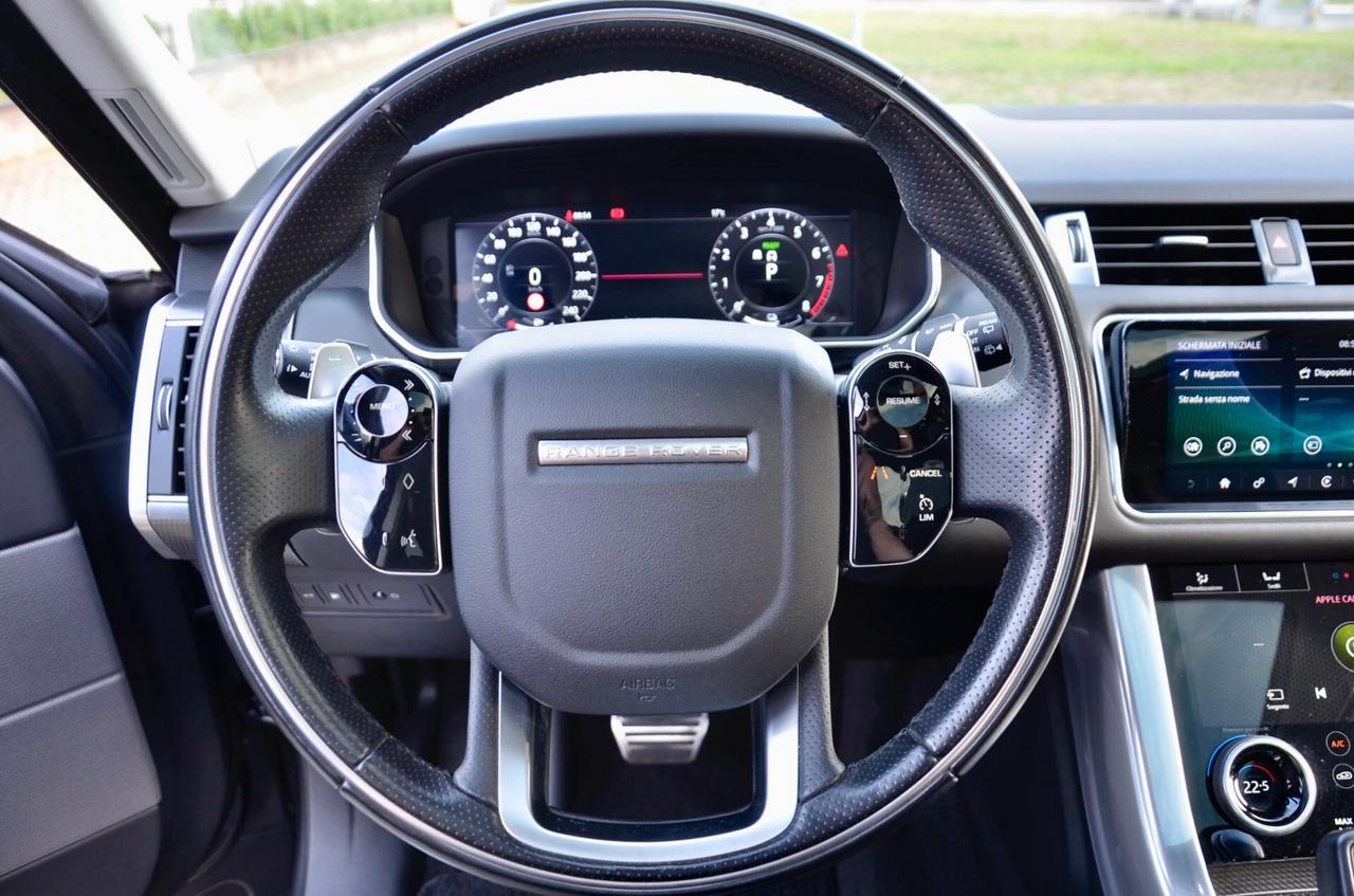 LAND ROVER RANGE ROVER SPORT 2.0 P400e PHEV PLUG IN HSE DYNAMIC 404cv AUTO, UFF ITALIANA, SERVICE LAND ROVER, TETTO, HI-FI MERIDIAN, PELLE, FARI FULL LED, RETROCAMERA, 21", PERMUTE