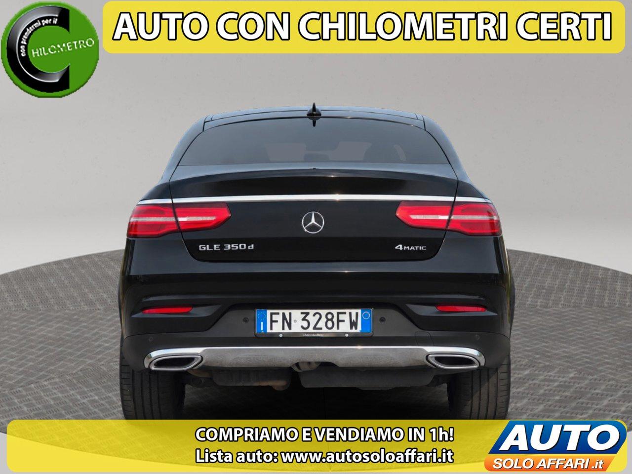Mercedes GLE Coupe 350 D SPORT 4MATIC EURO6D CAMBIO AUTOMATICO/GANCIO TRAINO/TOTAL BLACK