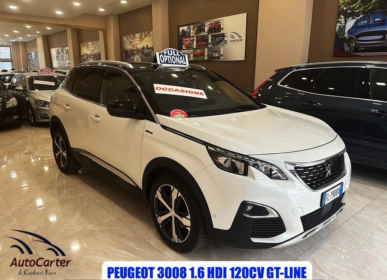Peugeot 3008 1.6 HDI 120CV GT-LINE**PERFETTA**