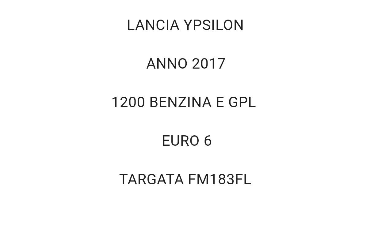 Lancia Ypsilon 1.2 BENZINA E GPL