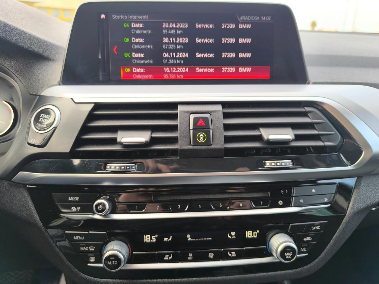 BMW X3 XDRIVE 2.0 DIESEL 190cv 07/20 KM 99.000 TAGLIANDI BMW LED/NAV/SENS.ANT POST/
