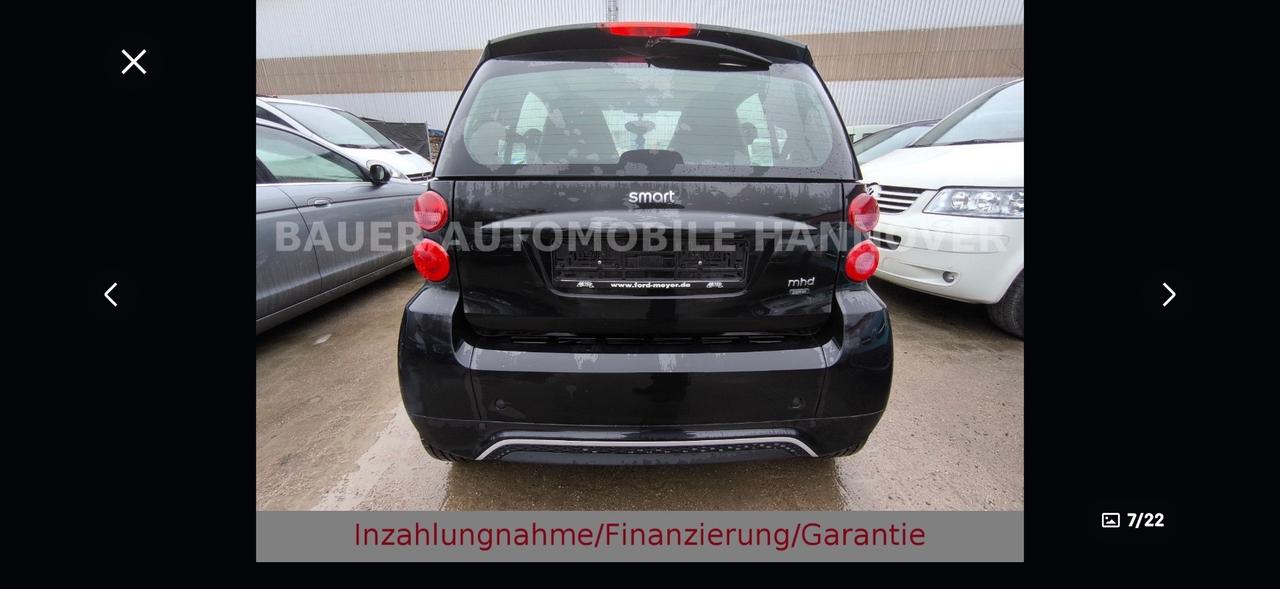 Smart ForTwo 1000 52 kW coupé passion