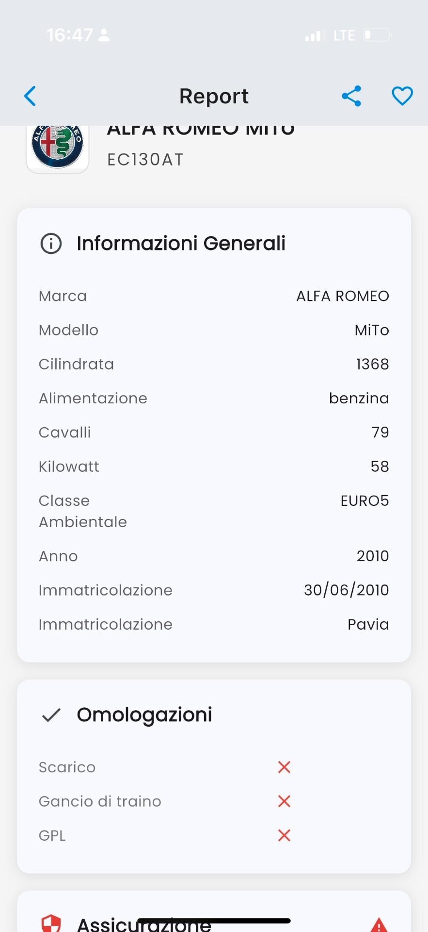 Alfa Romeo MiTo 1.4 78 CV Distinctive/NEOPATENTATI/COMMERCIANTI